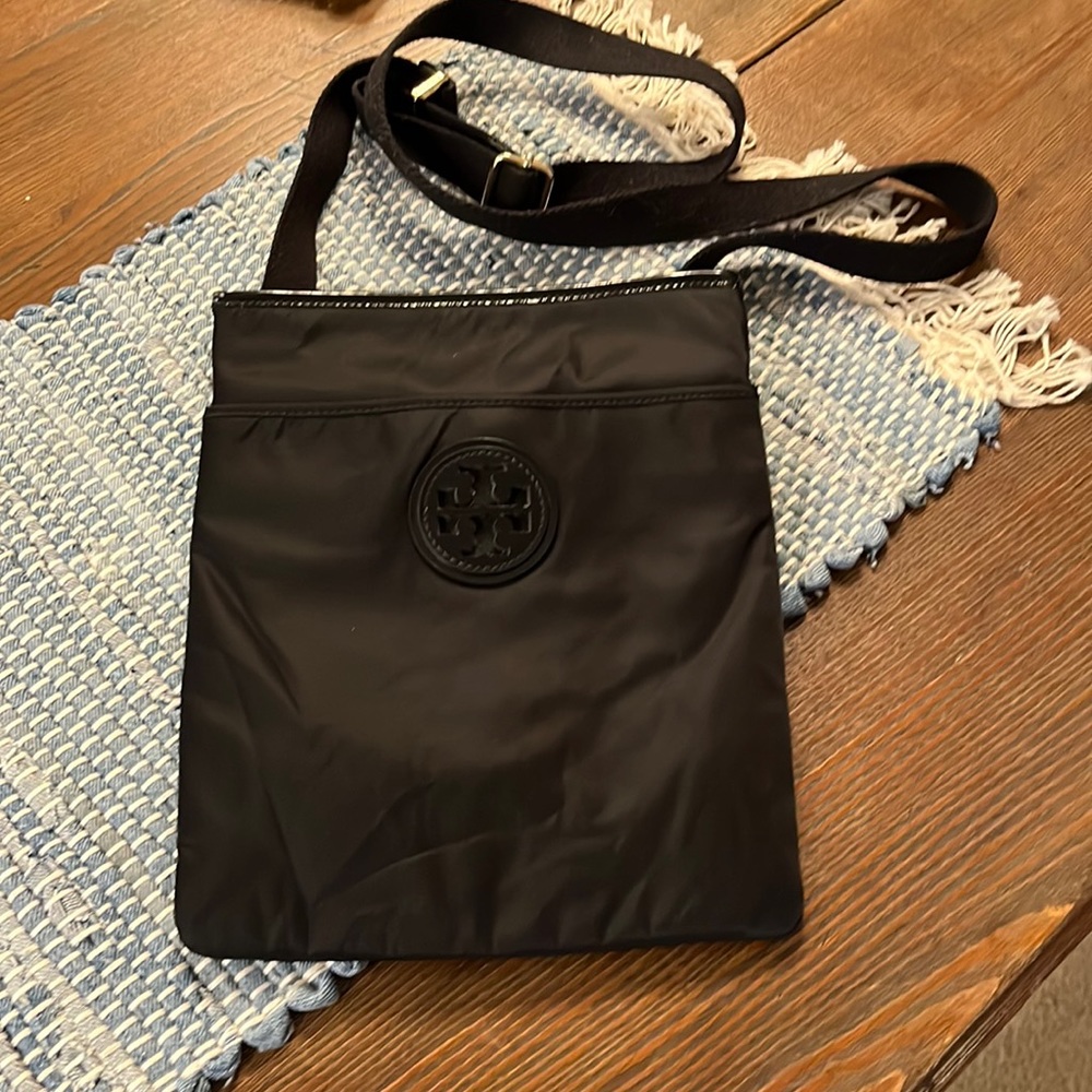 Tory Burch black crossbody bag with gold hardware